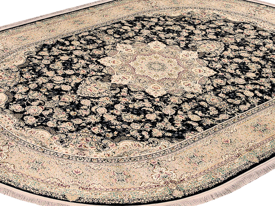 Ковер ARGHAVAN 200X300 ADRINA DARK BLUE ОВАЛ   FARRAHI