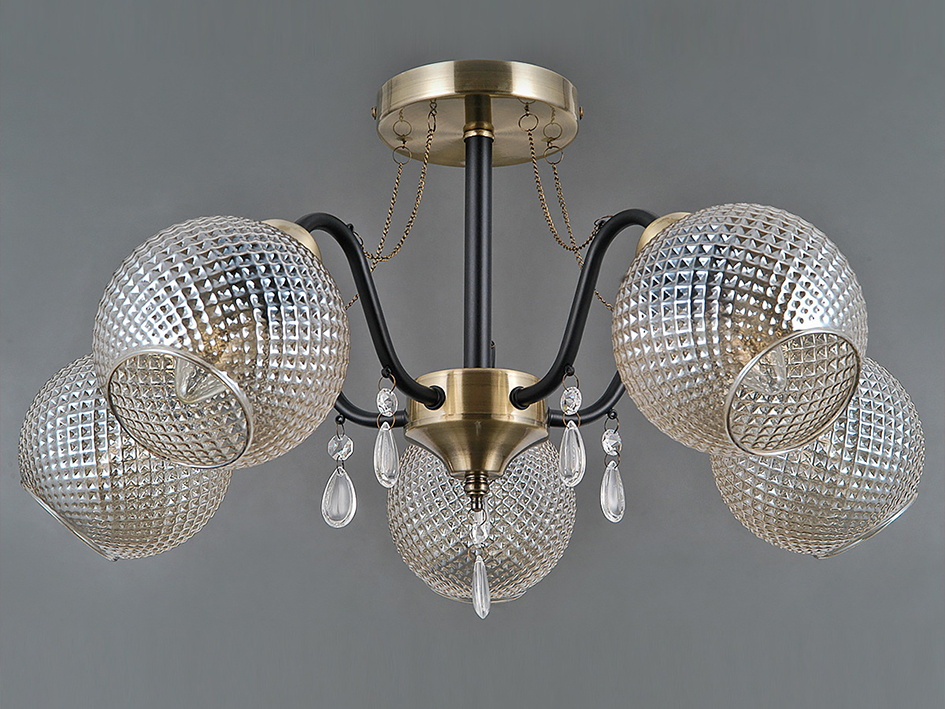 Светильник IL 0432-5CSQ-29 AB BK     ELEKTRA