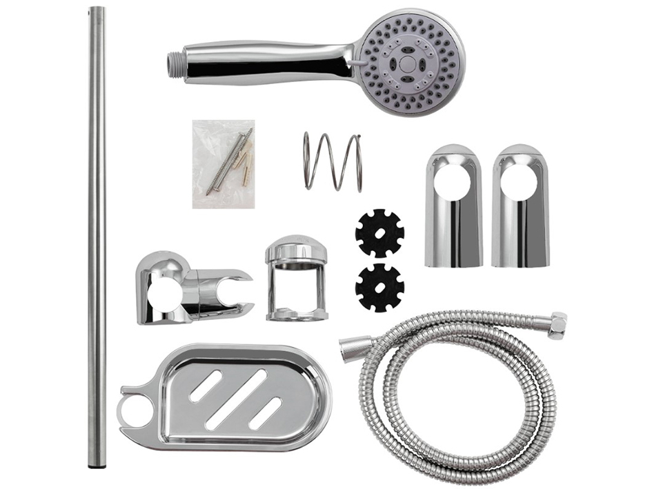 Душевая стойка с лейкой и мыльницей 00003 ГРОМИКС  САНАКС 