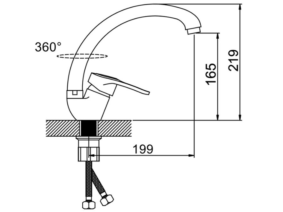 Смеситель для мойки белый Гранит 5970257 АНТЕЙ  ARVAD GROUP