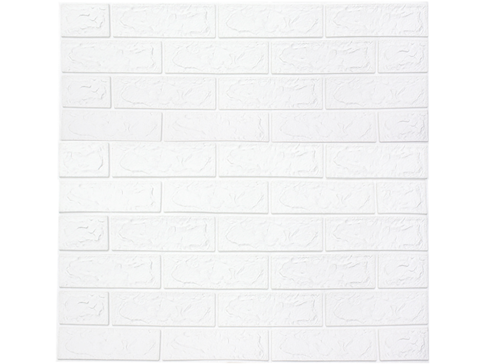 Панель 700Х770 3D КИРПИЧ БЕЛЫЙ самокл.  GRACE