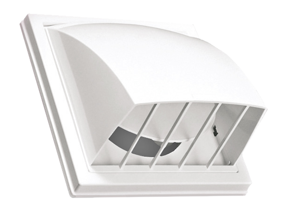 Стенной выход вытяжной с обратным клапаном 150*150 D100