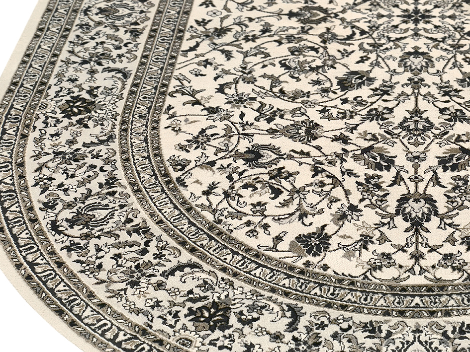 Ковер DAHLIA 070X120 2445A WHITE ANTHRACITE ОВАЛ  FDS OZ KAPLAN 