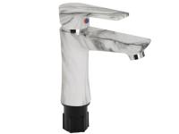 Смеситель для умывальника АБС пластик белый мрамор 580 BRIMIX  САНАКС 