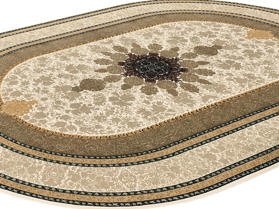 Ковер HASHT BEHESHT 150X225 SHIMA CREAM ОВАЛ   FARRAHI