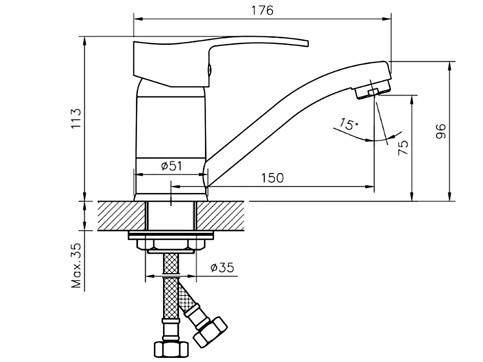 Смеситель для мойки Yorkshire Dales 11215 GOLDEN FOX  ARVAD GROUP