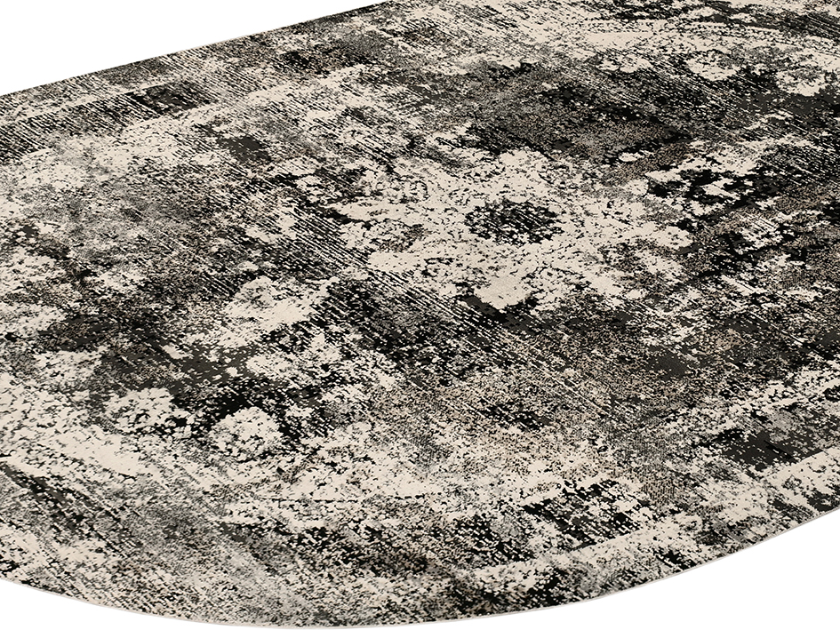 Ковер DAHLIA 160X230 0591A D.GREY BLACK SH ОВАЛ  FDS OZ KAPLAN 