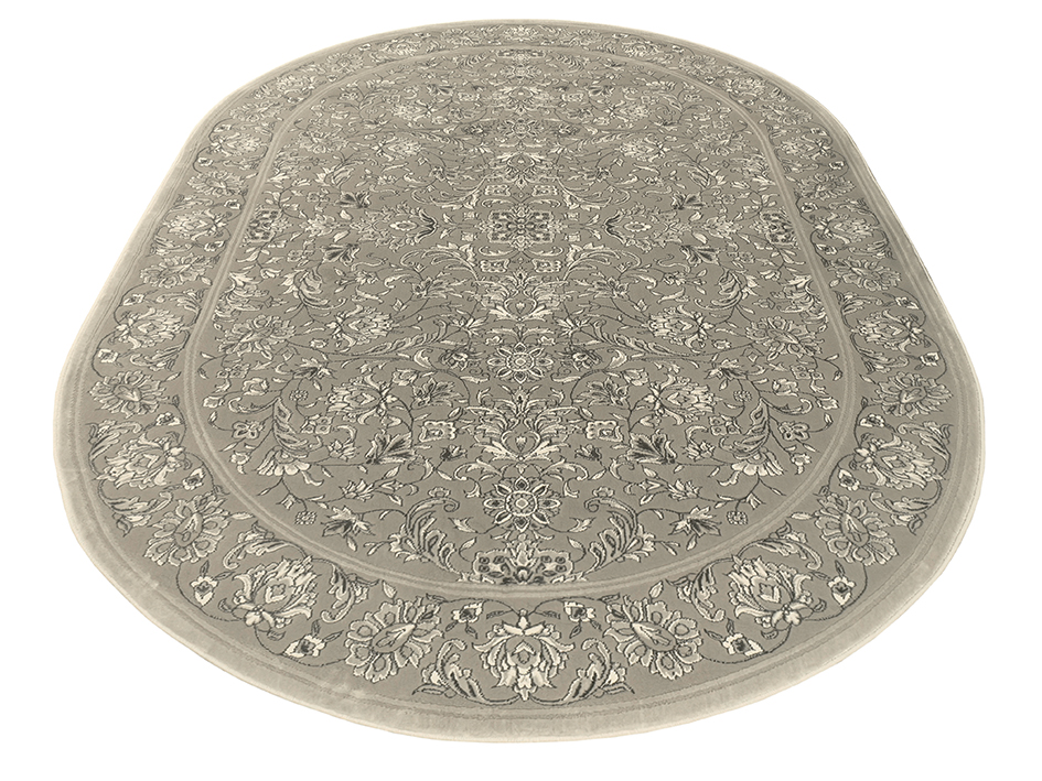 Ковер ELEGANT 200X290 EL101 SILVER L.GREY ОВАЛ  FDS OZ KAPLAN 