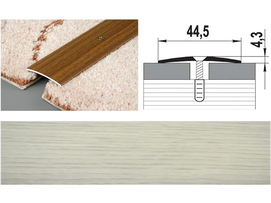 Стык 44.5мм 0.9 дуб арктик