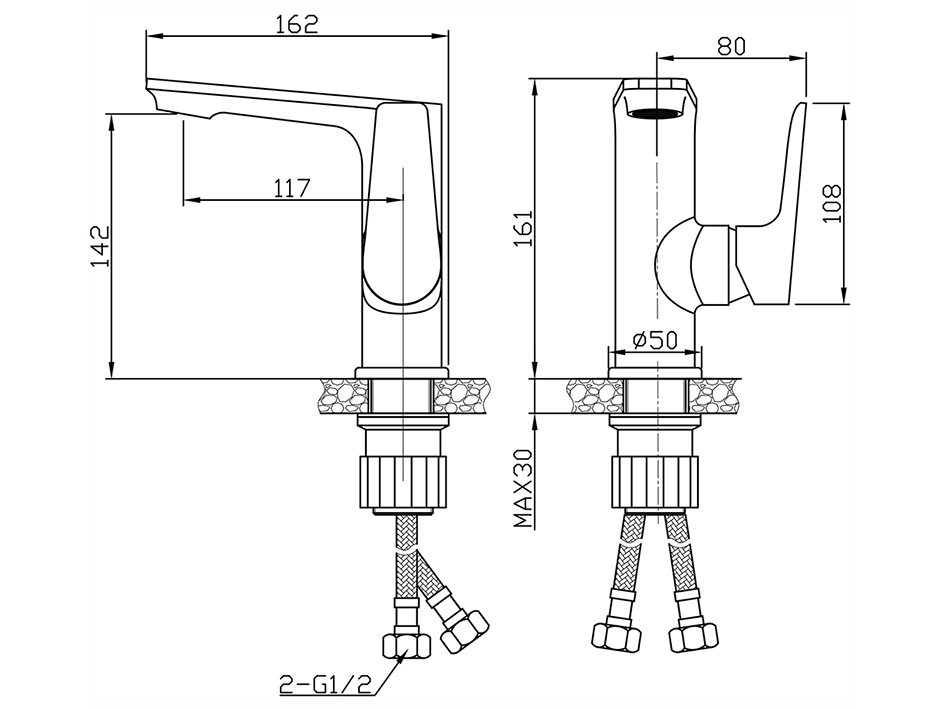 Смеситель для умывальника  DVS0845-11 VIVA  DEVIDA  СТМ