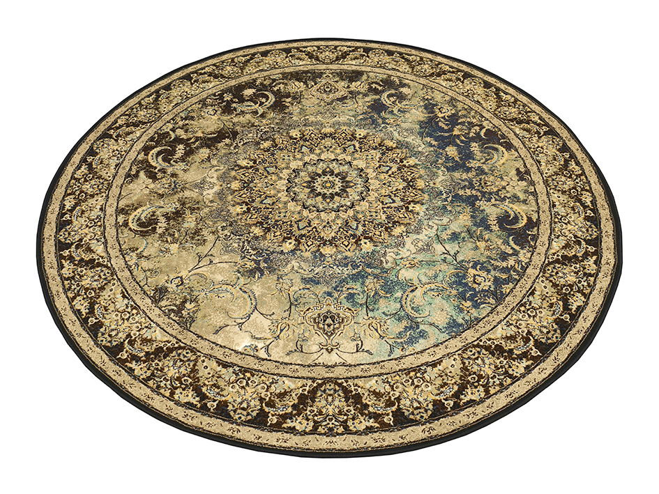Ковер HASHT BEHESHT 150X150 VNHA005 DARK BLUE КРУГ    FARRAHI