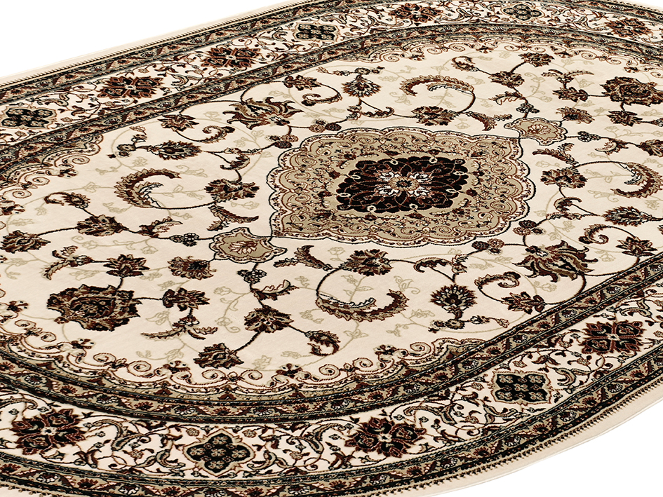 Ковер TAJMAHAL 200X290 TJ300 CREAM/CREAM ОВАЛ  FDS OZ KAPLAN 