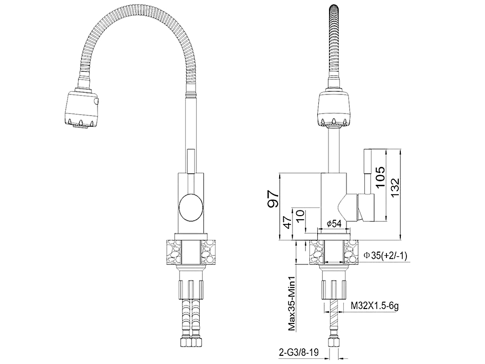 Смеситель для мойки Lomond 11360 GOLDEN FOX  ARVAD GROUP  нез