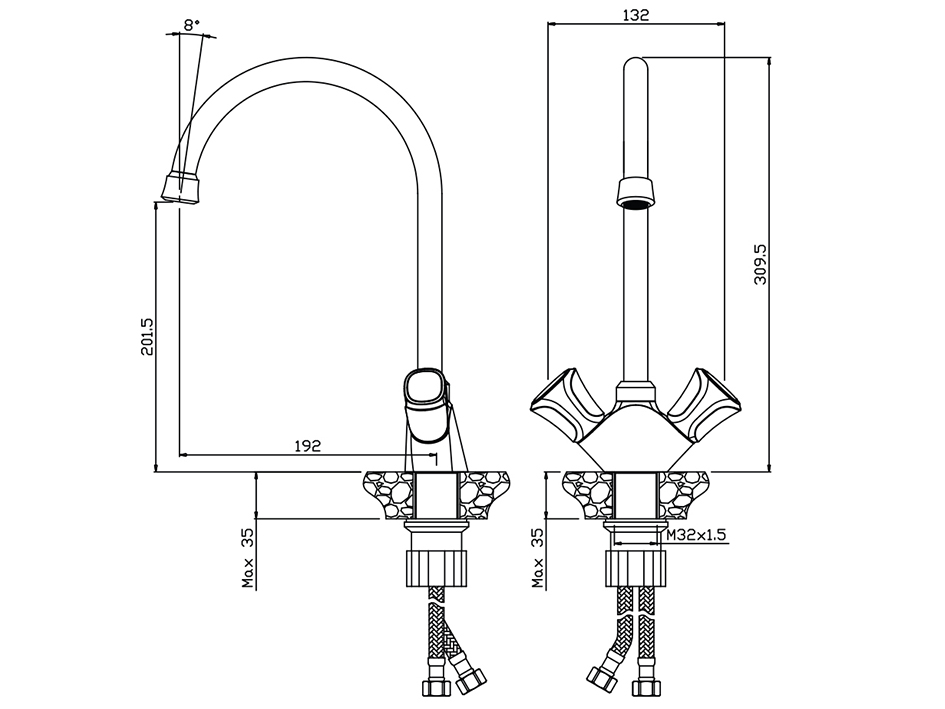 Смеситель для мойки 27430VS VASCO  OLIVE’S  нез