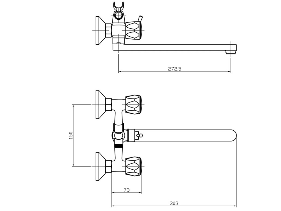 Смеситель для ванны  RR120B ROEGEN   СТМ