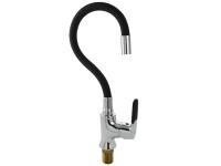 Смеситель для мойки с гибким изливом Черный 4106 МАК  САНАКС 