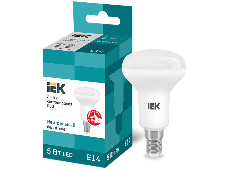 Лампа светодиодная R50 5ВТ E14 4000К  IEK нез Лампа светодиодная R50 5ВТ E14 4000К  IEK нез