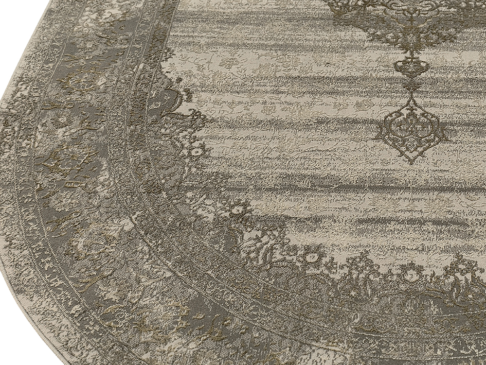 Ковер LISA 160X230 B5328A L.GREY-MUSTARD ОВАЛ  FDS OZ KAPLAN 