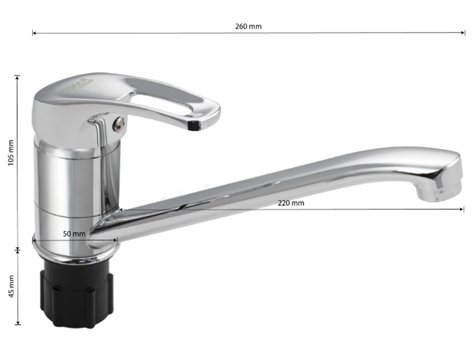 Смеситель для мойки 6304 OSKAR  САНАКС 