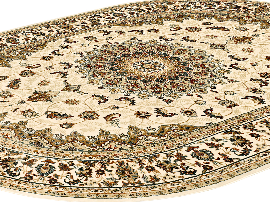 Ковер TAJMAHAL 070X120 TJ305 CREAM/CREAM ОВАЛ  FDS OZ KAPLAN 