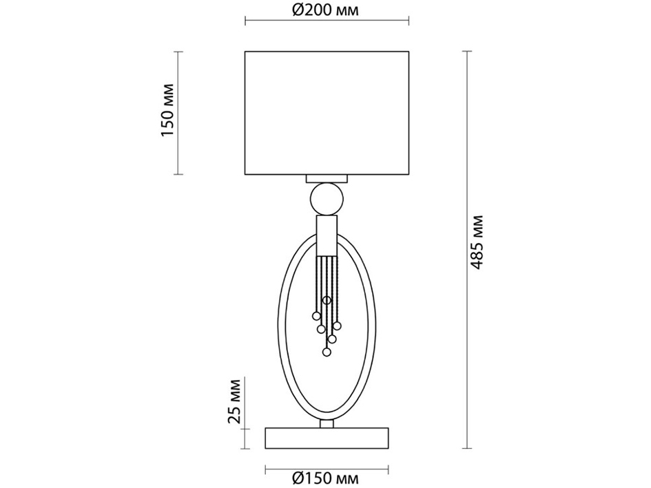 Настольная лампа 4516/1T SANTIAGO  СОНЕКС