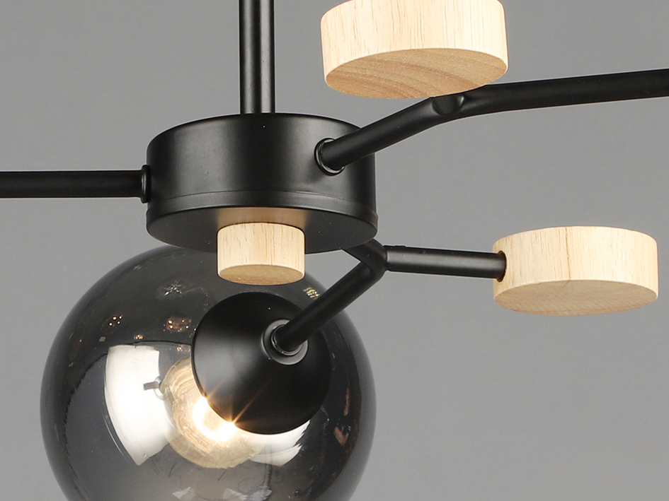 Светильник 06780-0.3-03 BK+WOOD      ELEKTRA