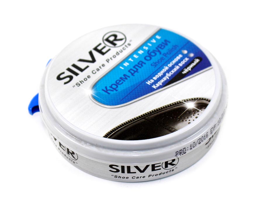 Крем для обуви 50мл черный     Silver