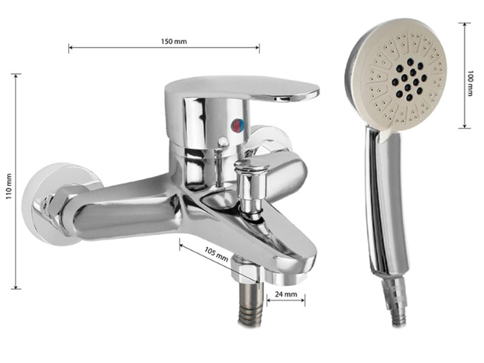 Смеситель для ванны 48009 САТУРН  САНАКС 