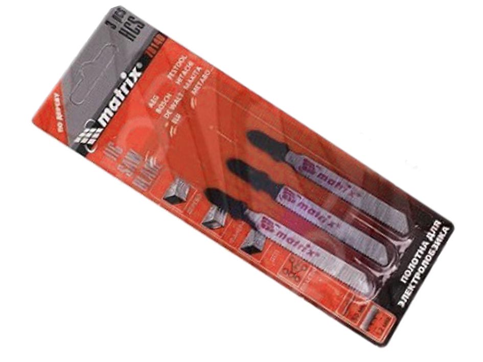 Набор пилок д/эл.лобзика 3шт дерево 50*1.2мм MATRIX