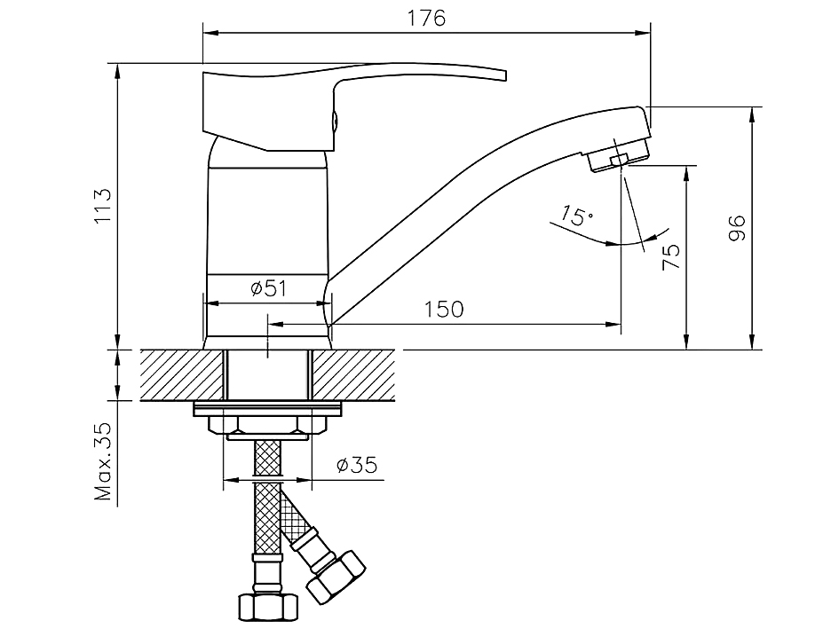 Смеситель для мойки Yorkshire Dales 11225 GOLDEN FOX  ARVAD GROUP