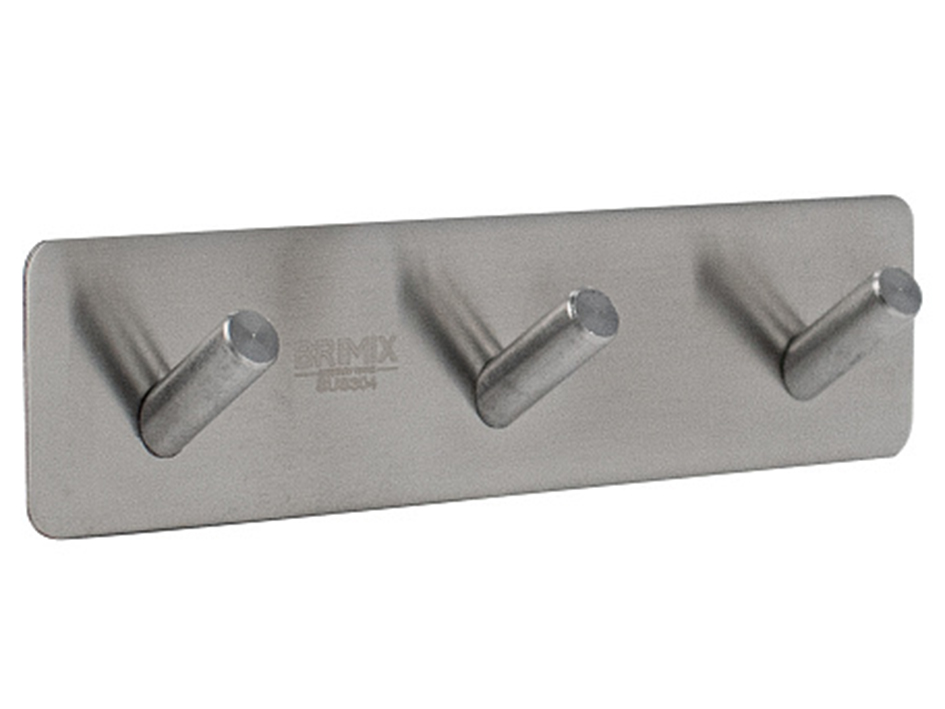 Крючок тройной нерж.самоклейка 542 BRIMIX  САНАКС