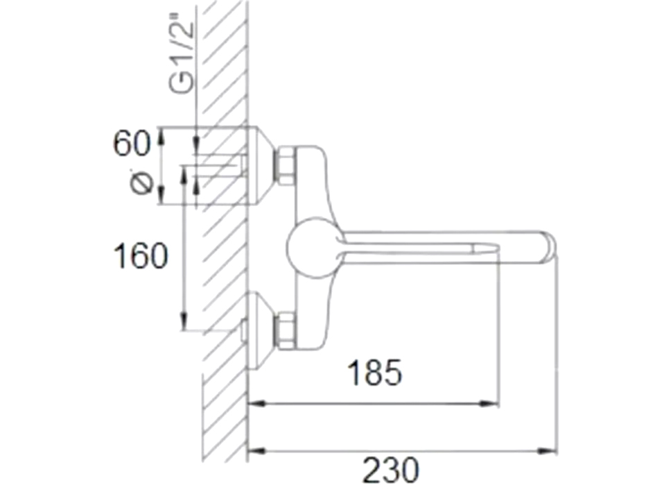 Смеситель для мойки пристенный локтевой RE000A ROEGEN   СТМ  нез