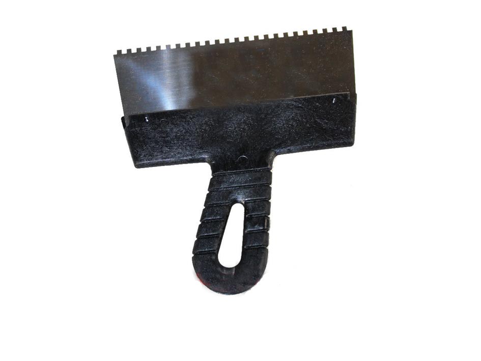 Шпатель пластмассовый зуб.4*4мм нерж.        СИБРТЕХ