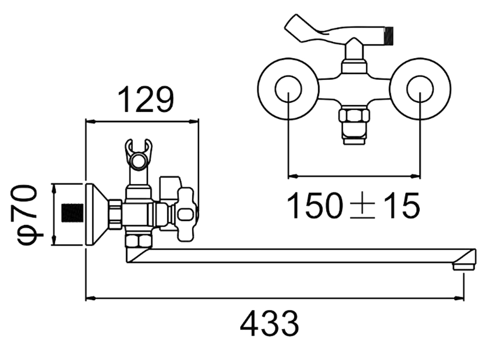 Смеситель для ванны G334942 Oliva GOTA ROCIO  ARVAD GROUP  нез