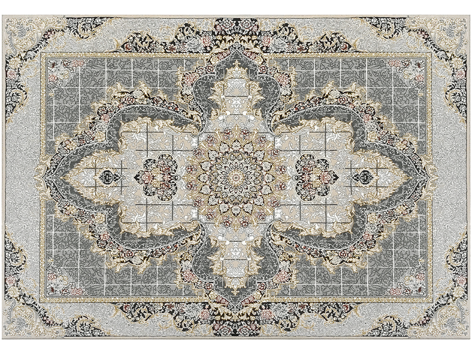 Ковер BARZIN 080X150 GHABKHESHTI GRAY LIGHT NEW    FARRAHI