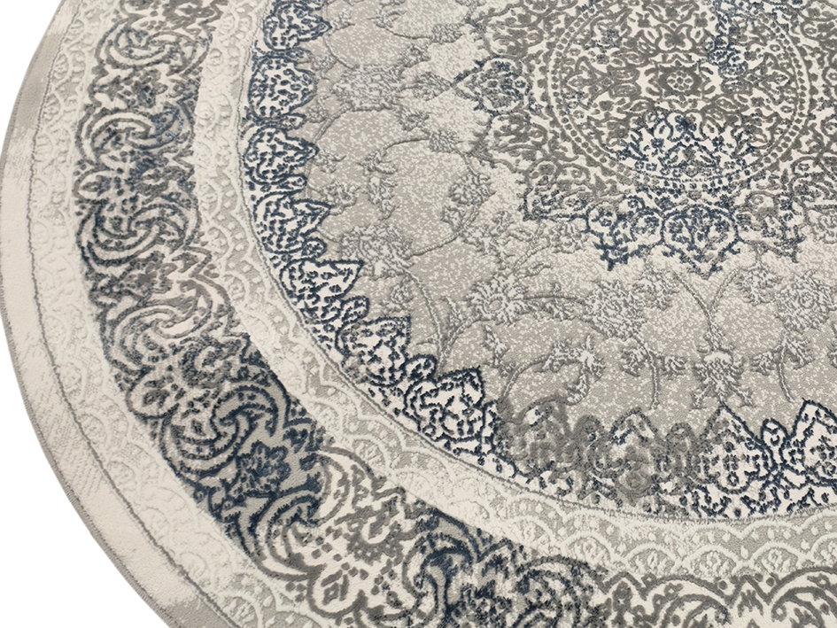 Ковер ASTER 200X200 A5557B CREAM-BLUE КРУГ  FDS OZ KAPLAN 