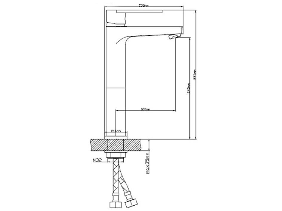 Смеситель для умывальника B8095-1BJ  BOOU РМС  нез