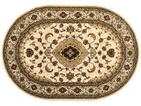 Ковер TAJMAHAL 070X120 TJ300 CREAM/CREAM ОВАЛ  FDS OZ KAPLAN 