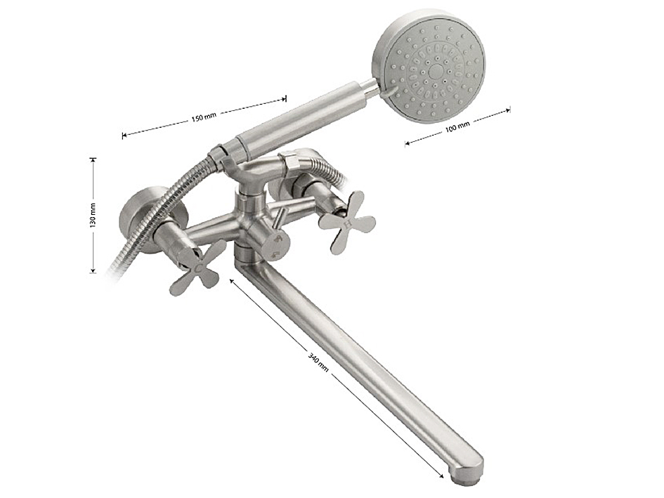 Смеситель для ванны 9340 BRIMIX  САНАКС 