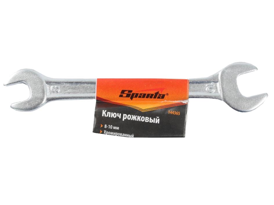 Ключ рожковый 8*10мм хром.    SPARTA