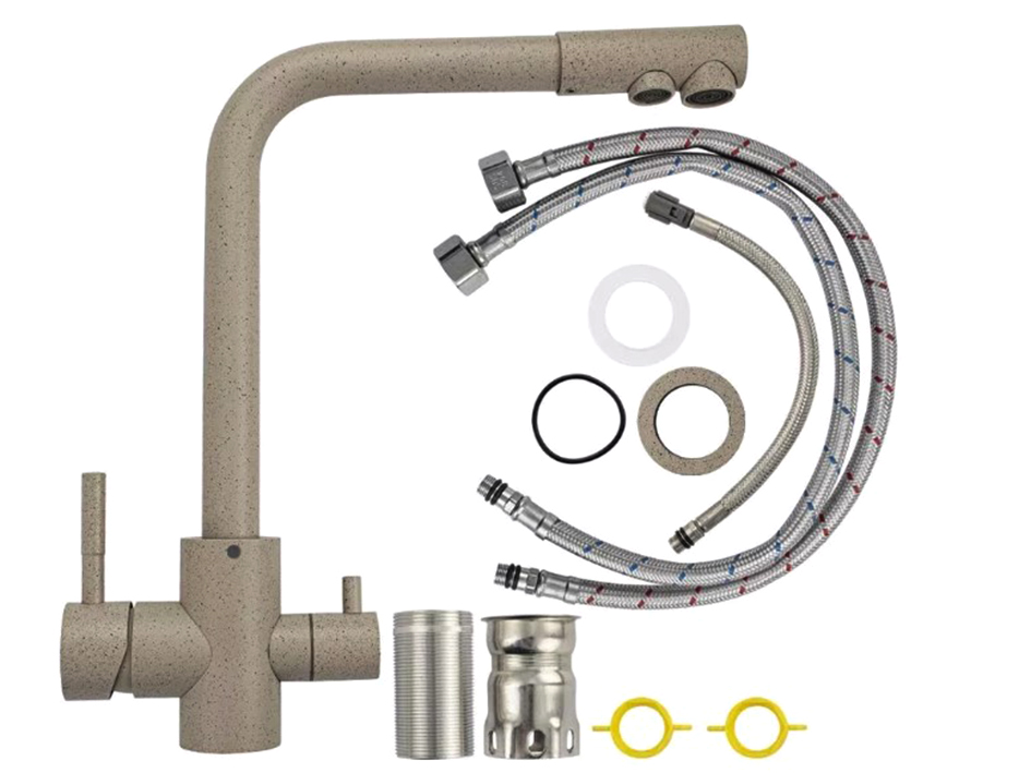 Смеситель для мойки с подкл.фильтра тем.коричневый 91124 MAGNUS  САНАКС 