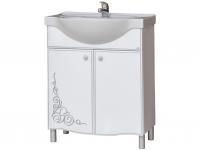 Тумба ДИНАРА СЕРЕБРО 70 c умывальником ERICA 70  