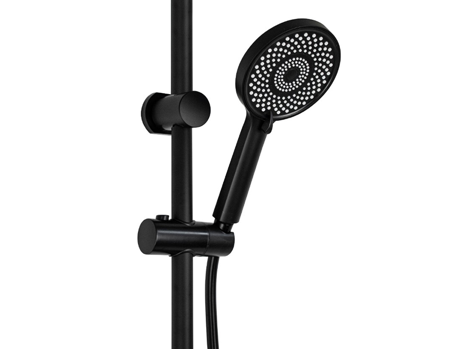 Душевая стойка с смесителем, тропический душ АБС-пластик черный 3055 BRIMIX  САНАКС 