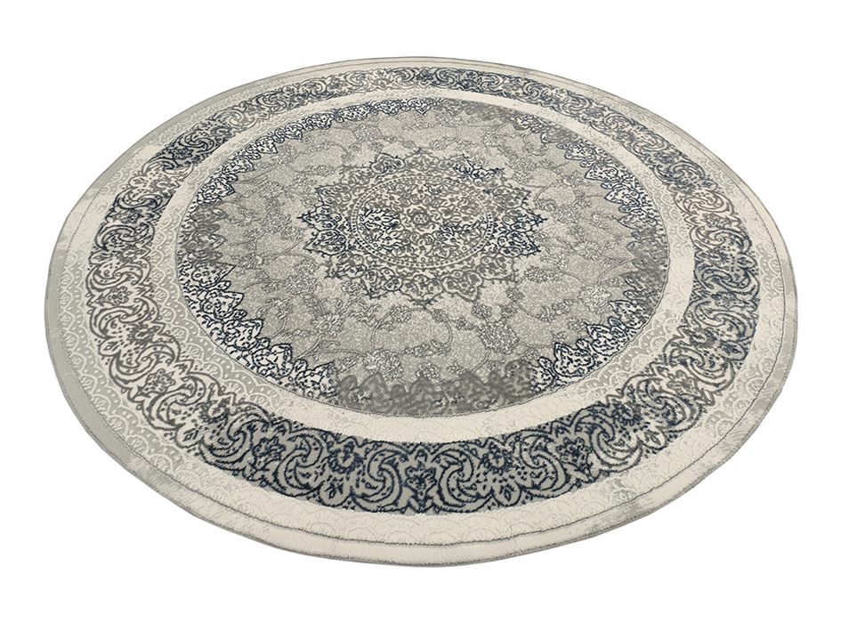 Ковер ASTER 200X200 A5557B CREAM-BLUE КРУГ  FDS OZ KAPLAN 