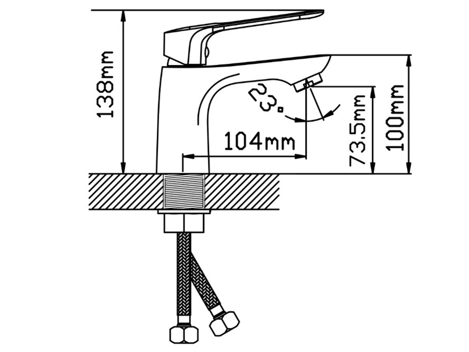 Смеситель для умывальника серый Базальт 303535 АНТЕЙ  ARVAD GROUP