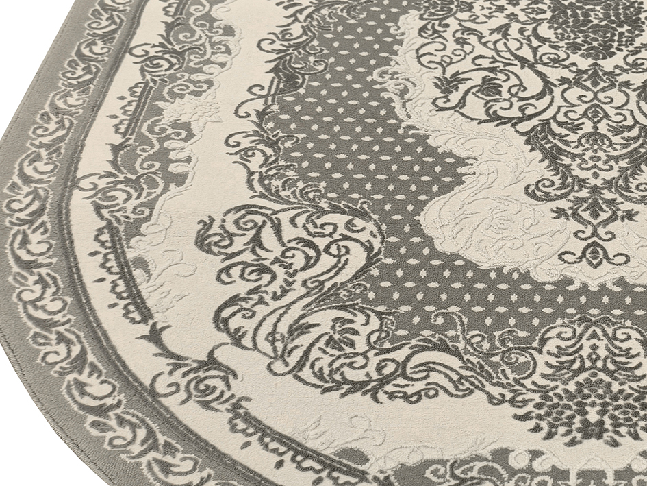 Ковер ASTER 160X230 01193B CREAM-L.GREY ОВАЛ  FDS OZ KAPLAN 