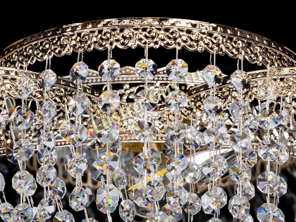 Люстра  Лотос Флора №3 ЗОЛОТО    ХРУСТАЛЬНОЕ НЕБО