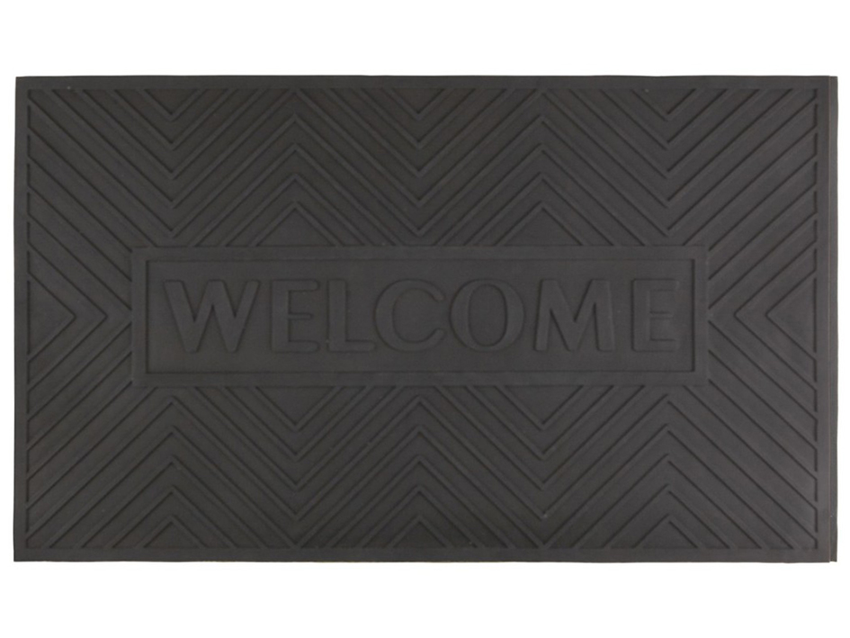 Коврик 35*60 см Welcome черный грязезащитный SUNSTEP