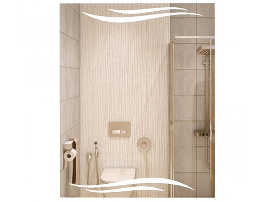 Зеркало 535*680 мм  с матированным рисунком 45616  САНАКС 