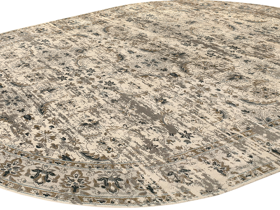 Ковер DAHLIA 160X230 2338A CREAM GREY ОВАЛ  FDS OZ KAPLAN 